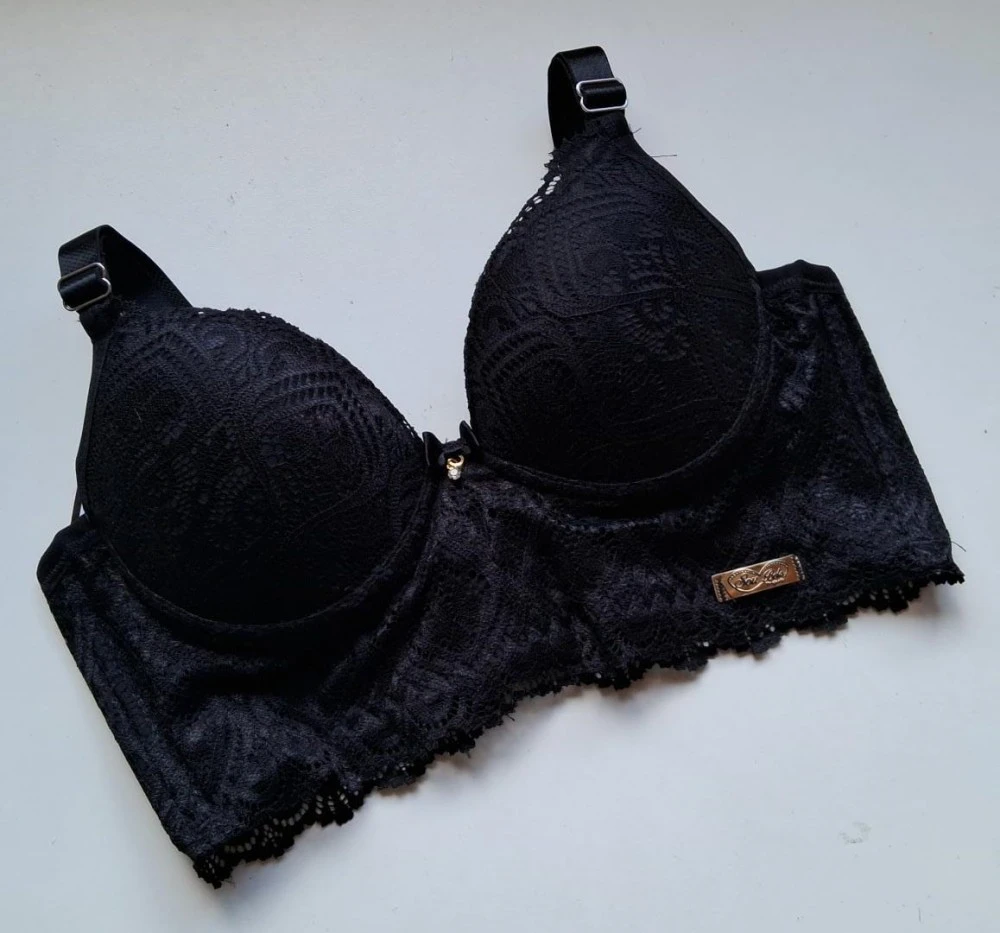 Sutiã Reforçado c/renda Bella - Preto (rendas variadas)